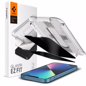 Spigen karkaistu lasi GLAS.TR "EZ FIT" 2-pack iPhone 13 / 13 PRO / 14 / 16E 6,1" yksityisyys