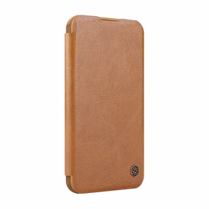 Etui Nillkin Qin Prop Nahka iPhone 16 (brązowy)