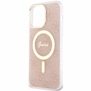 Guess 4G MagSafe suojakuori iPhone 14 Pro Max:lle - vaaleanpunainen