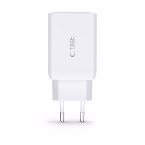 Tech-Protect C65W charger 2x USB-C PD 65W / USB-A QC 3.0 - white