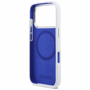 BMW M Silicon Horizontal Line MagSafe Suojakuori iPhone 17 Prolle - Valkoinen