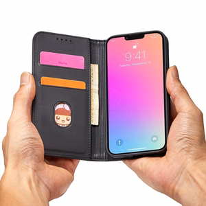Magnet Card Suojakuori Samsung Galaxy S23+:lle - läppäkuori lompakko jalusta musta