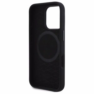 BMW Silikoninen Cut Tricolor Lines MagSafe suojakuori iPhone 16 Pro Max:lle - musta
