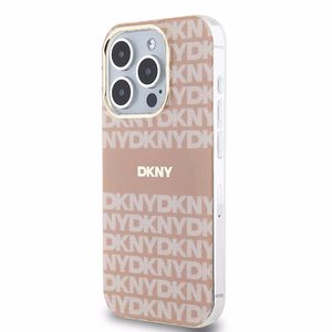 DKNY IML Mono ja Raita MagSafe Suojakuori iPhone 13 Pro / 13:lle - vaaleanpunainen