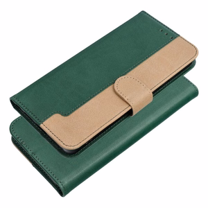 Vihreä ja kullanvärinen Split Book -läppäkotelo Motorola Moto G17 Power -puhelimelle