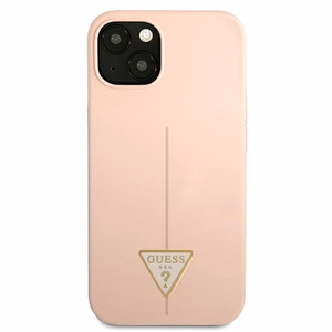 Guess GUHCP13SSLTGP iPhone 13 mini 5.4" vaaleanpunainen/vaaleanpunainen kovakotelo Silikoni kolmio
