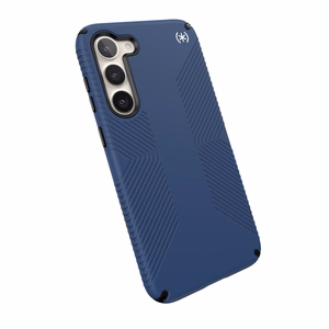 Speck Presidio2 Grip case for Samsung Galaxy S23+, with non-slip grip, Coastal Blue / Black