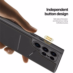 Dux Ducis Rafi II Mag Suojakuori jalustalla MagSafe-yhteensopiva Samsung Galaxy S24 Ultra:lle - musta