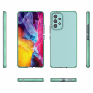 Spring Case kansi geeli TPU kansi värillinen kehys Samsung Galaxy A73 musta