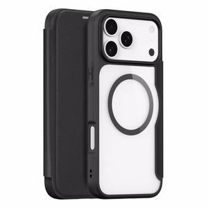 Dux Ducis Skin X Pro Suojakuori iPhone 17 Pro Max:lle Lompakolla, MagSafe-yhteensopiva - Musta