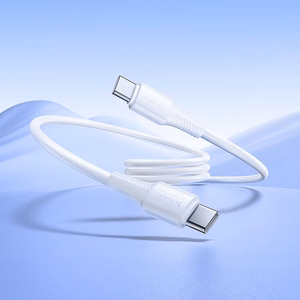 Kaapeli USB-C - USB-C Hoco 3A 60W 1 m X120 valkoinen