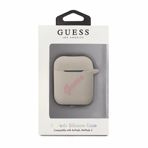 Guess GUACA2LSVSGP AirPods suojus harmaa vaaleanpunainen/harmaa vaaleanpunainen Silikoni Vintage
