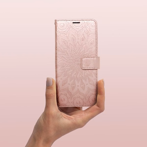 MEZZO Book Läppäsuojakuori Samsung S26 Ultra:lle mandala ruusukulta
