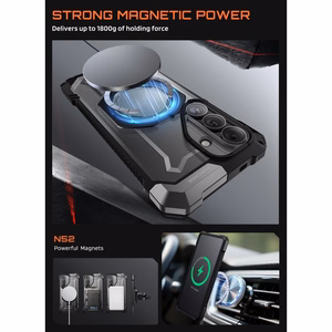 Supcase UB Grip Mag MagSafe Suojakuori Samsung Galaxy S26:lle - Musta