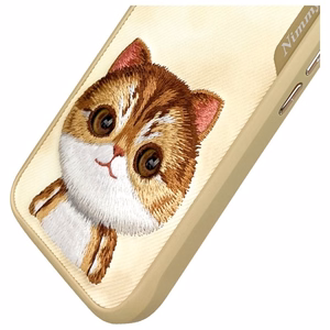 Nimmy Big Eyed Pet 2.0 Kissa Suojakuori iPhone 16:lle - vihreä