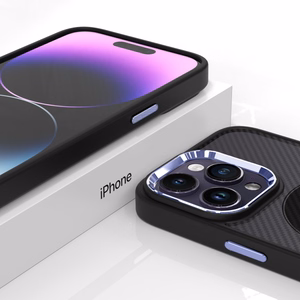 Tel Protect Magnetic Carbon Suojakuori iPhone 13 Pro:lle musta-violetti