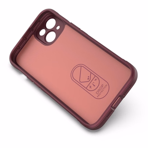Magic Shield Case tapauksessa iPhone 14 Plus elastinen panssaroitu kotelo viininpunainen