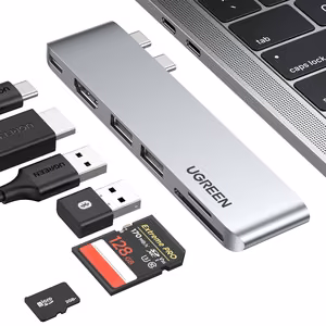 Ugreen CM380 HUB 2x USB-C - HDMI / 2x USB 3.0 / SD TF / USB-C PD - gray
