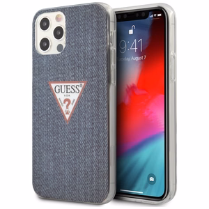 Guess GUHCP12LPCUJULDB iPhone 12 Pro Max 6.7" tummansininen / tummansininen kotelo Jeans Collection -mallisto