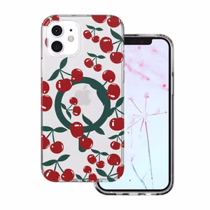 Cherry Mag suojakuori iPhone 12 / 12 Pro 6,1" läpinäkyvä