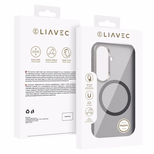 Liavec Soft Case Metal Frame Samsung Galaxy S26:lle harmaa