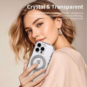 Rock Rotating Stand Crystal Series Magnetic for Iphone 16 black