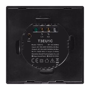 Älykytkin WiFi + RF 433 Sonoff T3 EU TX (1-kanavainen)