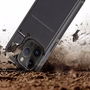 3in1 lompakkokotelo jalustalla iPhone 14 Pro MagSafe RFID-suoja Dux Ducis Rafi Mag - musta