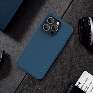 Nillkin Super Frosted Shield Pro kotelo iPhone 14 Pro Max takakuori sininen