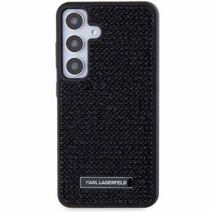 Karl Lagerfeld Rhinestone Metal Logo Suojakuori Samsung Galaxy S24+:lle - musta