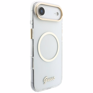 Guess IML Script Metal MagSafe Case for iPhone Air - Clear
