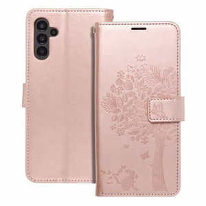 MEZZO Book-suojakuori Samsung A13 5G / A04S:lle tree Rose Gold