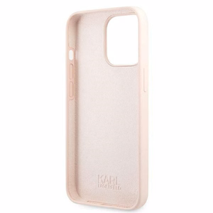 Karl Lagerfeld Silikoni Ikonik Karl&Choupette MagSafe kotelo iPhone 13 Pro Max - vaaleanpunainen - vaaleanpunainen