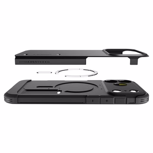 Spigen Tough Armor MagSafe suojakuori mallille iPhone 18 Pro / 17 Pro – väri: musta