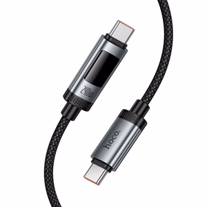 Kaapeli USB-A USB-C Hoco PD 6A 240W 1,2 m U148 digitaalinäytöllä musta