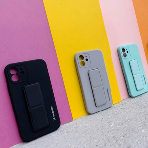 Wozinsky Kickstand Case Silicone Case with Stand Xiaomi Redmi 10X 4G / Xiaomi Redmi Note 9 Light Blue