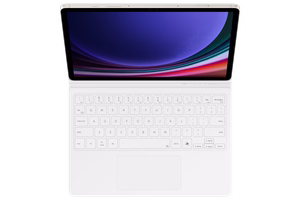 DX725UW Book Cover Keyboard Samsung Galaxy Tab S9/S9 FE/S10 FE/S10 Lite, valkoinen