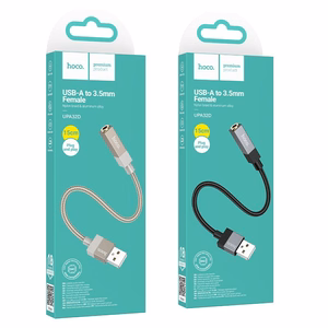 Adapter AUX USB A (male) to Jack 3,5 mm (female) Hoco UPA32D black