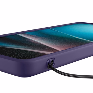 Spigen Ultra Hybrid MagFit MagSafe -suojakuori Samsung Galaxy S26 Ultra -puhelimelle, läpinäkyvä ja tummanvioletti (Deep Purple)