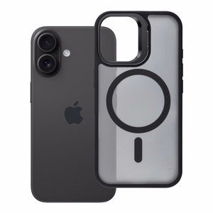Case for iPhone 16 Forcell F-Protect Shadow Stand Premium compatible with MagSafe black