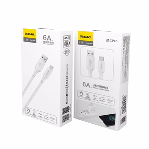 Dudao L2SM USB-A / micro USB 6A kaapeli 1,2 m - valkoinen