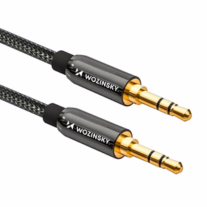 Wozinsky yleinen mini jack kaapeli 2x AUX kaapeli 1.5 m musta
