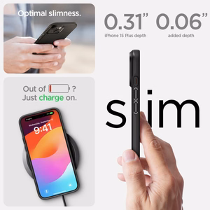 Spigen Thin Fit iPhone 15 Plus Suojakuori - Musta