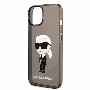 Karl Lagerfeld Ikonik Karl suojakuori iPhone 14 Plus:lle - musta