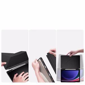 Dux Ducis Magi Suojakuori kynätelineellä Samsung Galaxy Tab S10 FE/S9/S9 FE:lle - musta