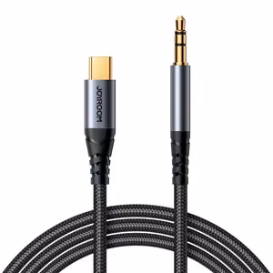 Joyroom Audio Transfer Series SY-A07 Mini Jack 3.5mm/USB-C kaapeli 1.2m - musta
