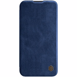 Kotelo Nillkin Qin Pro Nahka Apple iPhone 14 Plus sininen