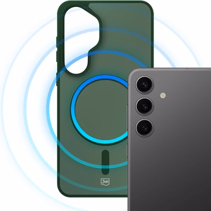 3mk Smoke MagCase for Samsung Galaxy S24 - Green-Translucent