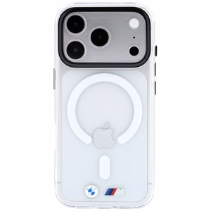 BMW M IML Glossy Metal Logo & Trims MagSafe suojakuori mallille iPhone 17 Pro / 18 Pro – läpinäkyvä