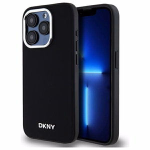 DKNY Plain Logo MagSafe iPhone 15 Pro:lle Suojakuori - Musta